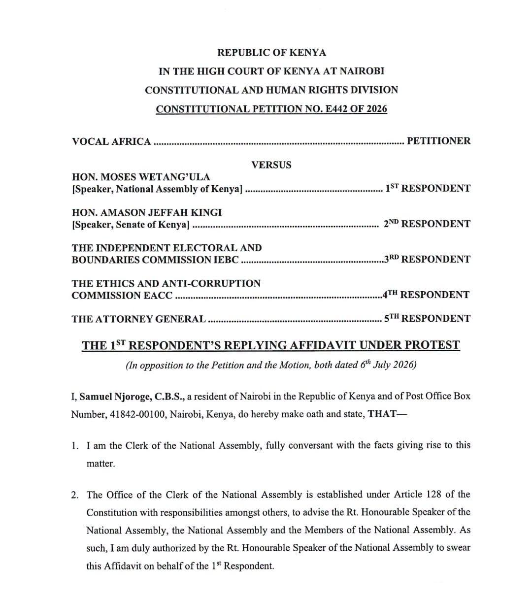 High Court dismisses petition seeking to bar Speakers Wetang’ula and kingi from participating in political activities